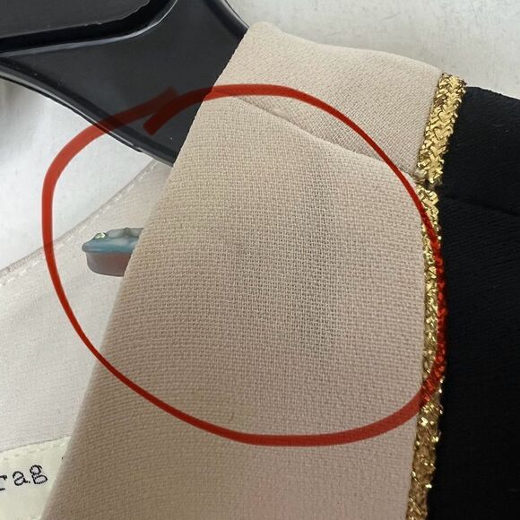 Rag & Bone Ivory/Black Colorblock Metallic Trim Dupont Sheath Dress Size 8 - Picture 8 of 12